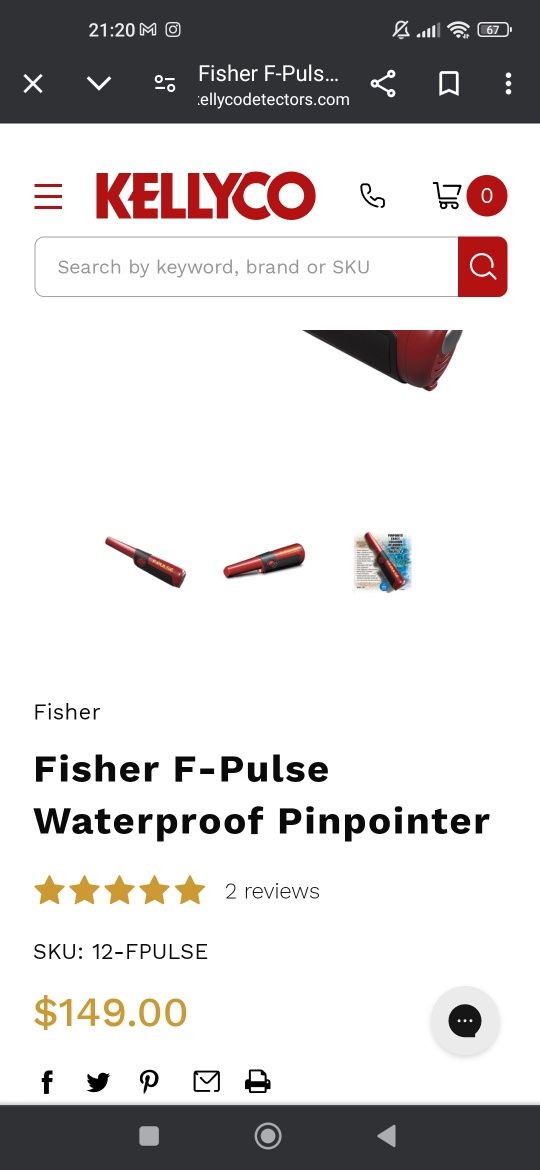 Pinpointer profissional Fisher F Pulse