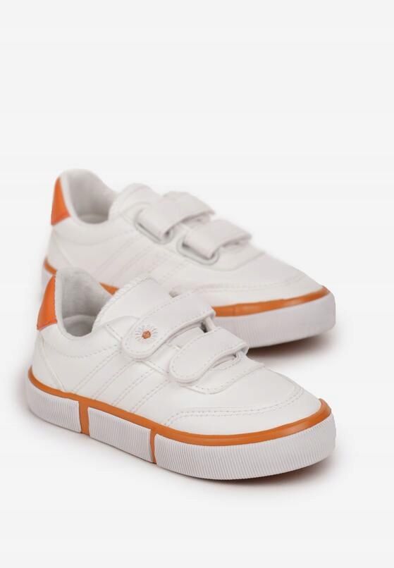 Biało-Pomarańczowe Buty Sportowe R 25