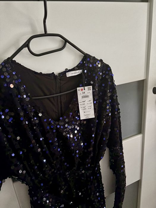 Reserved sukienka cekinowa sylwester cekiny xs