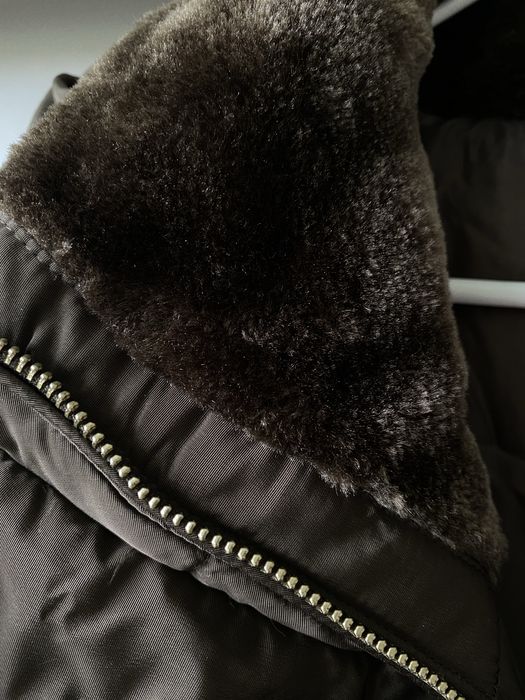 Oltre markowa puchowa brazowa kurtka damska