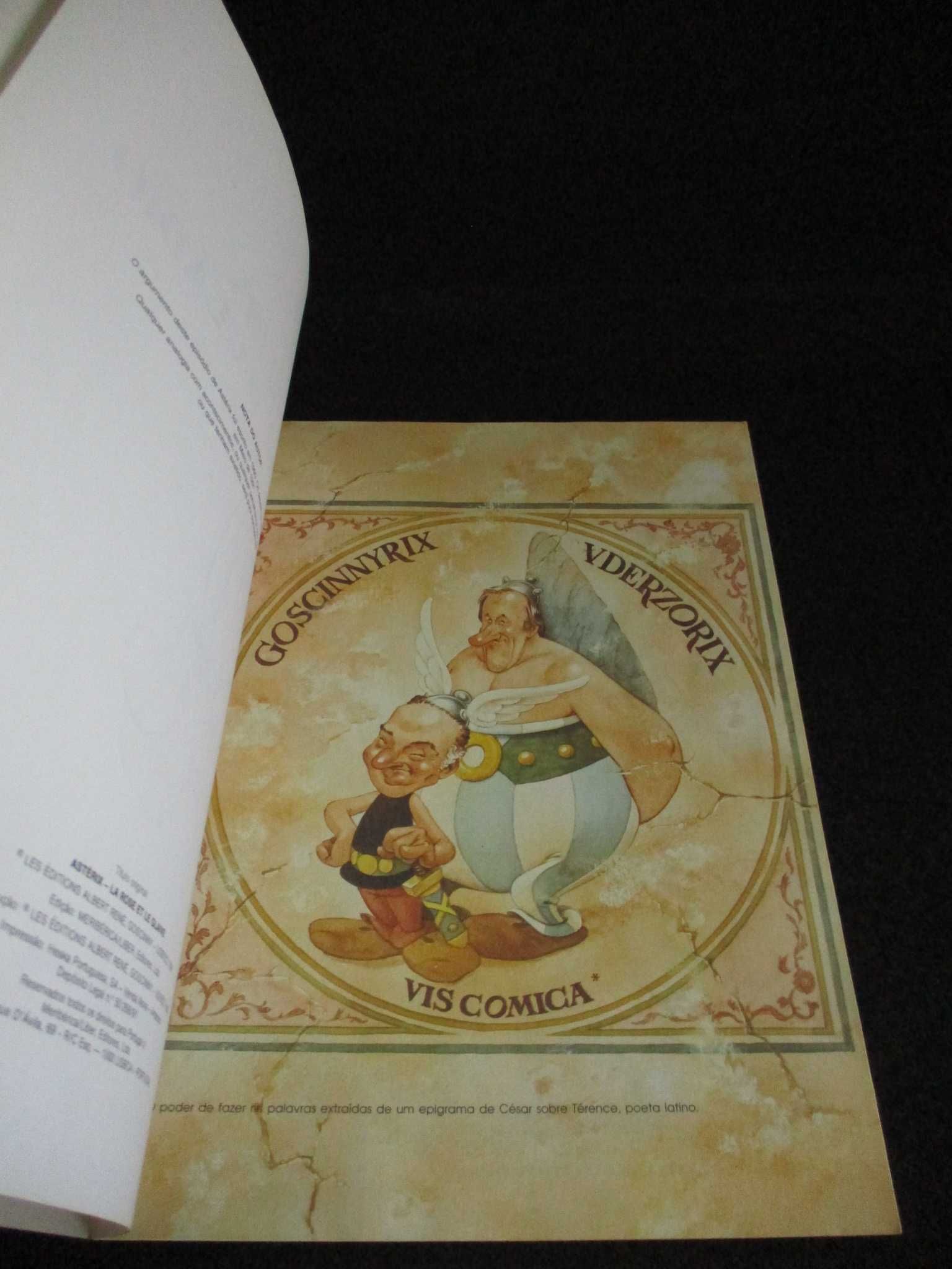Livro BD Astérix A Rosa e o Gládio Meribérica Liber 1991