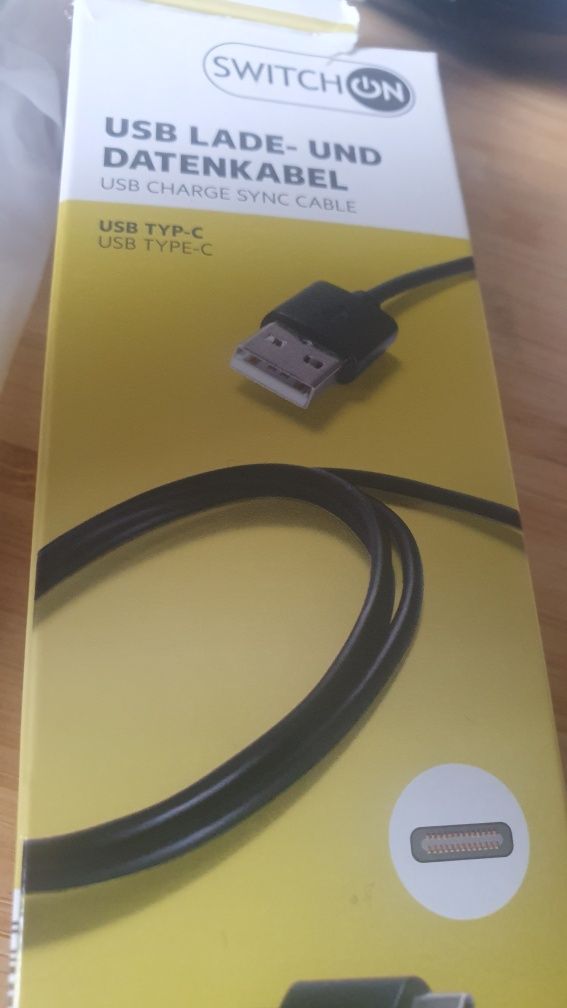 Kabel usb-C bialy