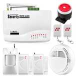 Kit Alarme GSM Sem Fios Deteta Movimentos e Fumo Avisa o seu Telemovel