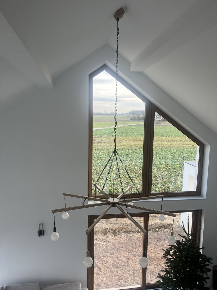 Żyrandol dębowy, manufaktura, loft.