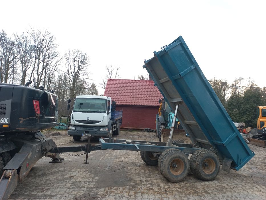 Przyczepa wywrotka do koparki