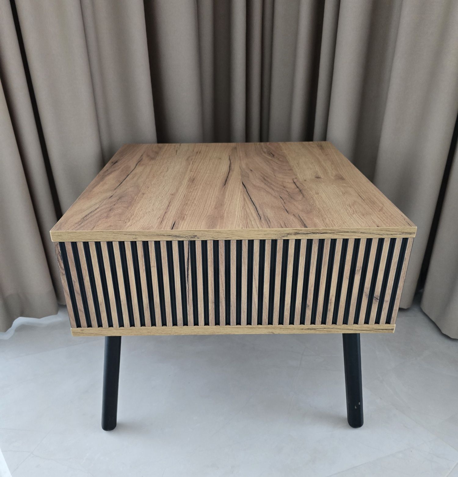 Stolik kawowy modern lamele loft