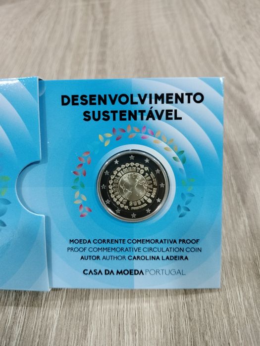 Moeda Comemorativa 2€ Proof Desenvolvimento Sustentável Portugal 2025