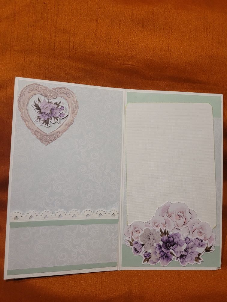 Kartka ślubna scrapbooking