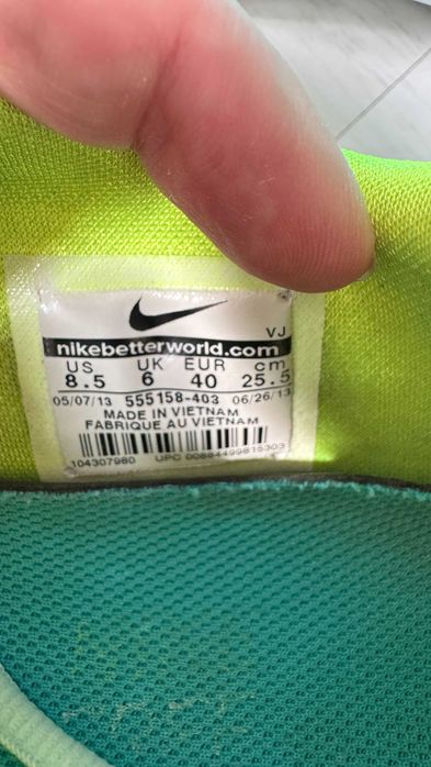 Жіночі кросівки NIke Free Run TR Green/Mint розмір 40, 25,5 см