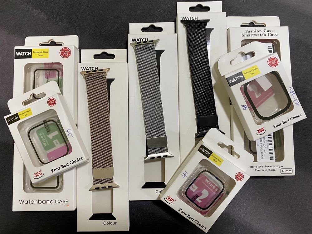 Kit Capa e Bracelete/Pulseira - Apple Watch 1/2/3/4/5/6/SE/7/8/9/Ultra