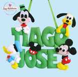 Decoração Placa Porta Disney Quarto Criança