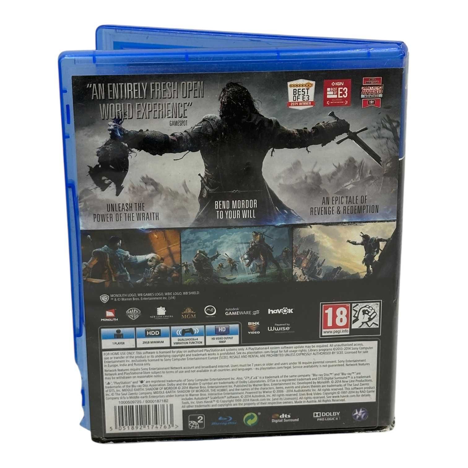 Gra na PS4 Shadow of Mordor Middle Earth