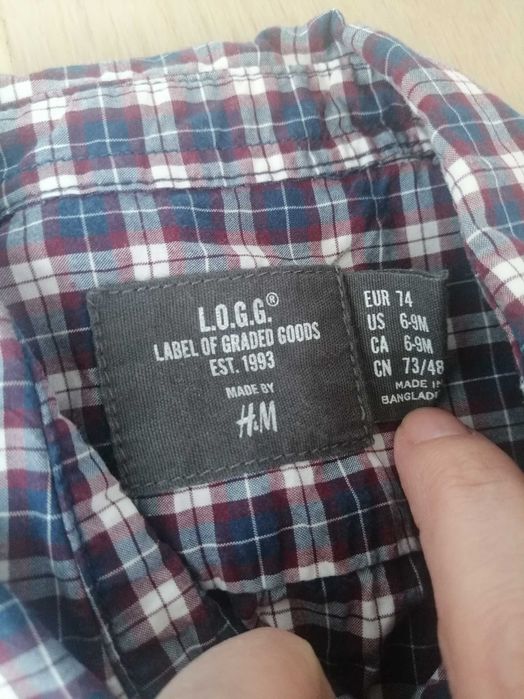 Koszula i bezrękawnik h&m 74