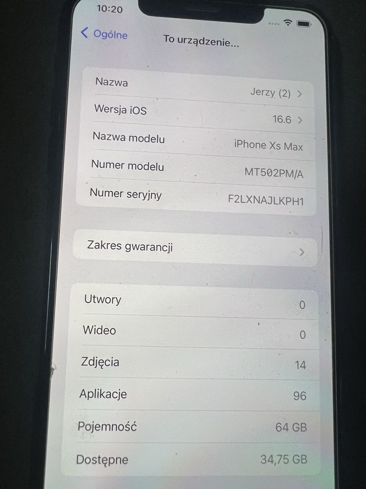 Iphone Xs Max 64 GB