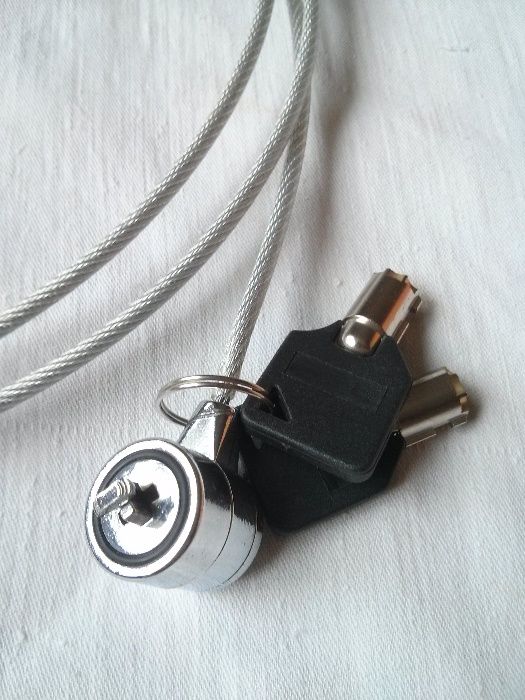 замок для защиты от кражи ноутбука (Kensington lock) 1.8 м. серебристы