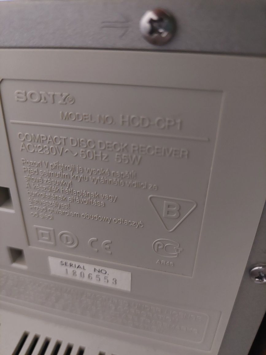 Wieża Sony HCD-CP1 srebrna i 2 glosniki