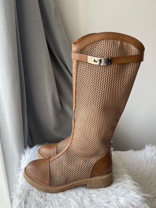 Nowe siateczkowe długie buty rozm. 36