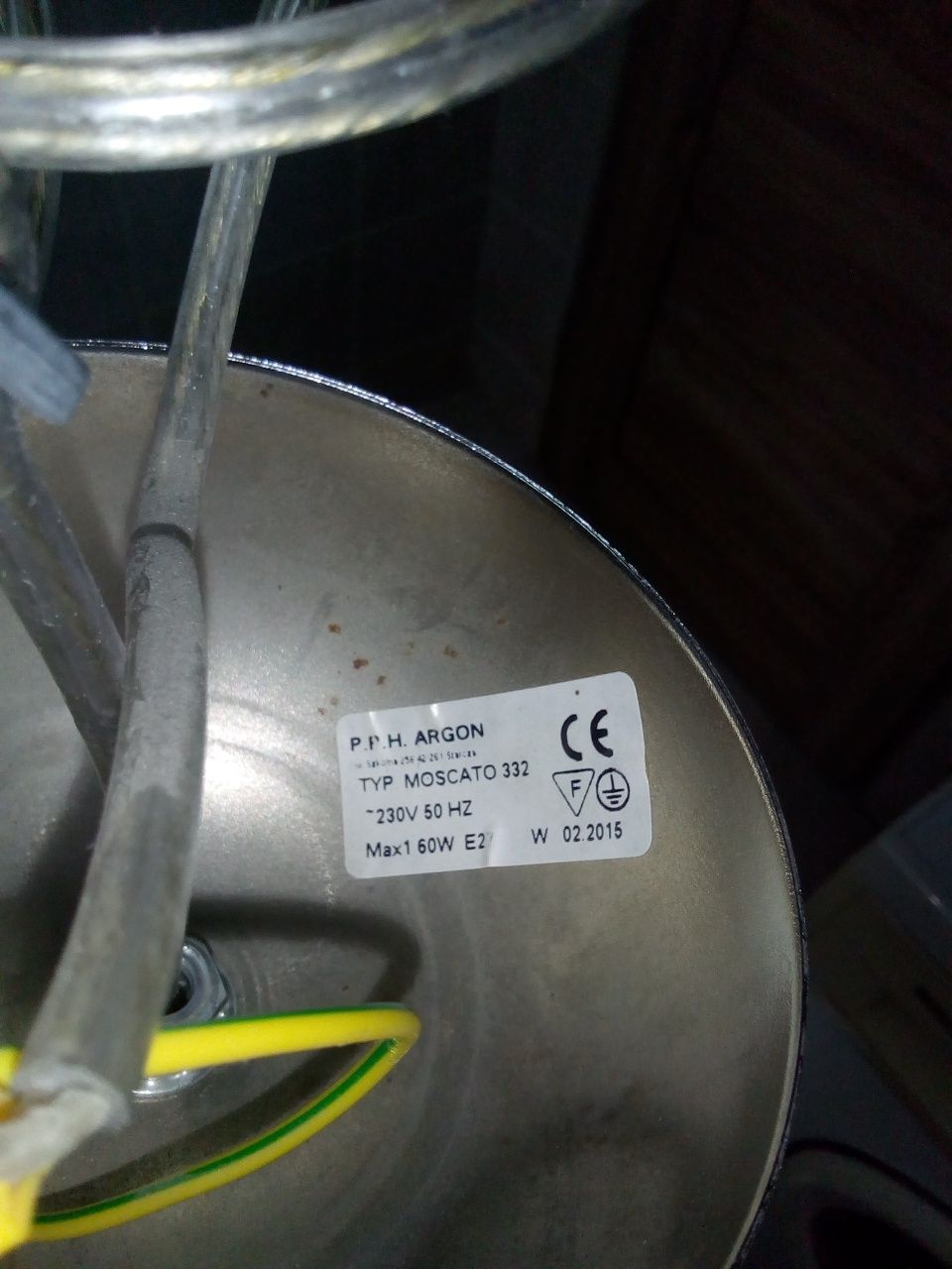Lampa szklana sufitowa