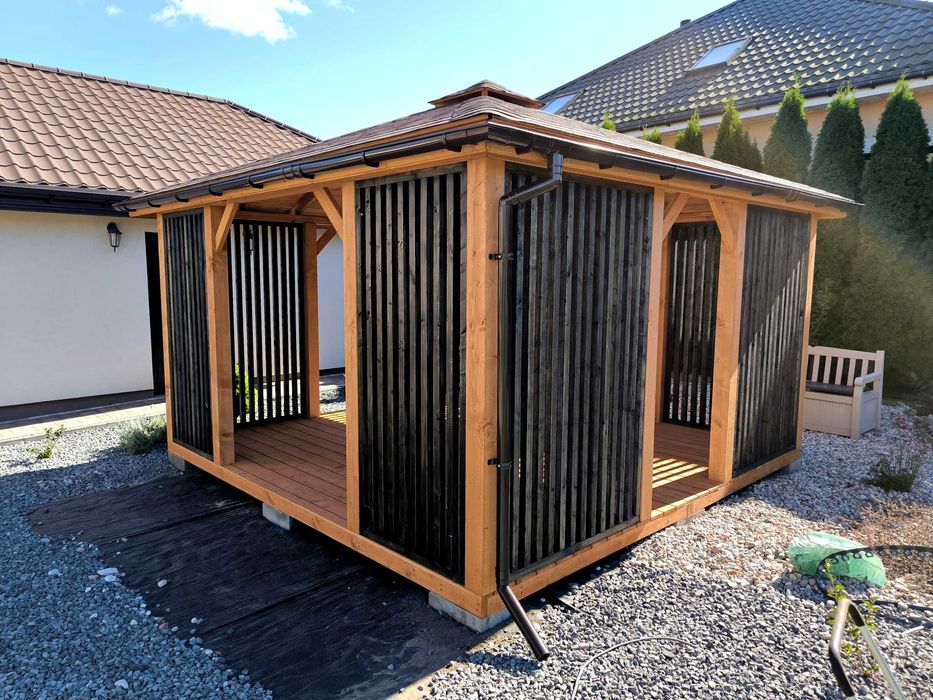 Altana ogrodowa 4m x 4m Altanka drewniana nowoczesna Domek - PRODUCENT