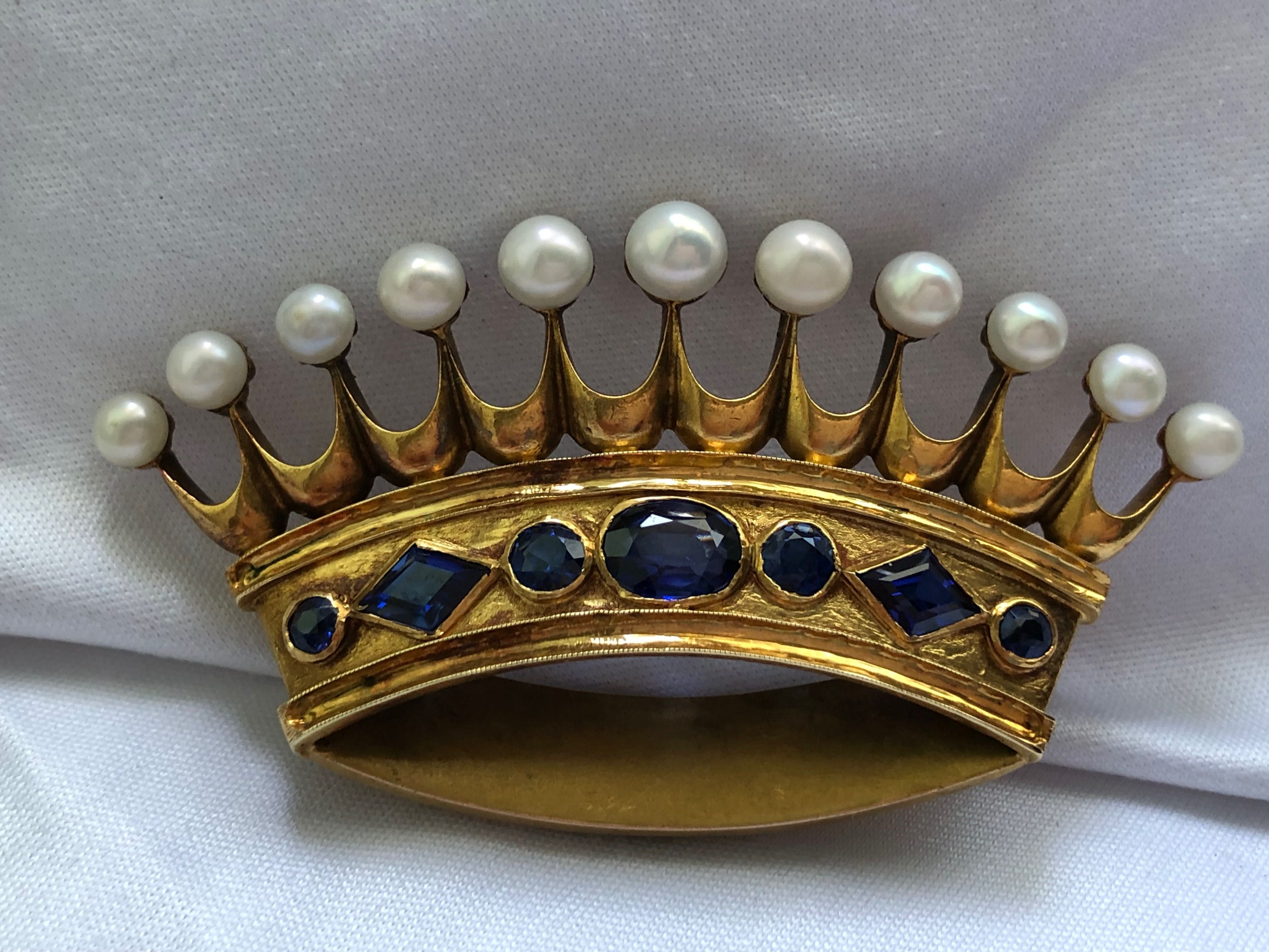 Rosja Carska Przełom XIX /XX w. Złota broszka. 14K / 15,29g
