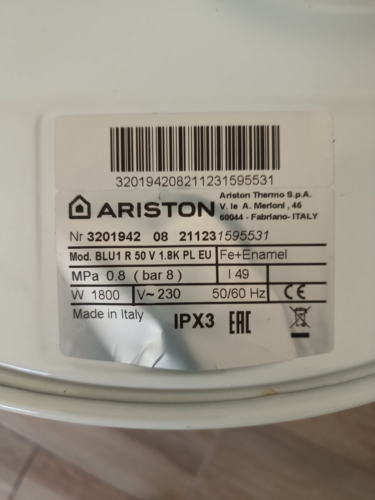 Bojler elektryczny Ariston 50l