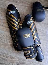 Rękawice StormCloud Boxing Pro 12 oz + Ochraniacze piszczeli r S NOWE