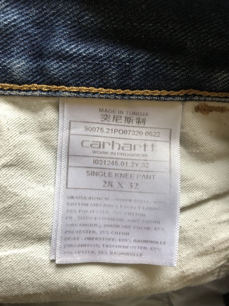 Carhartt WIP Single Knee Pant Spodnie męskie jeansy 28/32 pas-76 cm