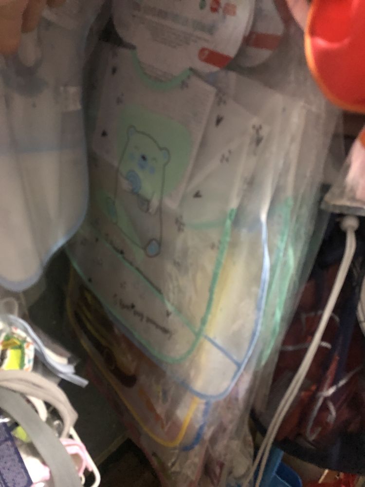 Śliniak z rękawami  plastikowy na rzep dla dziecka BLW nowy 2 kolory