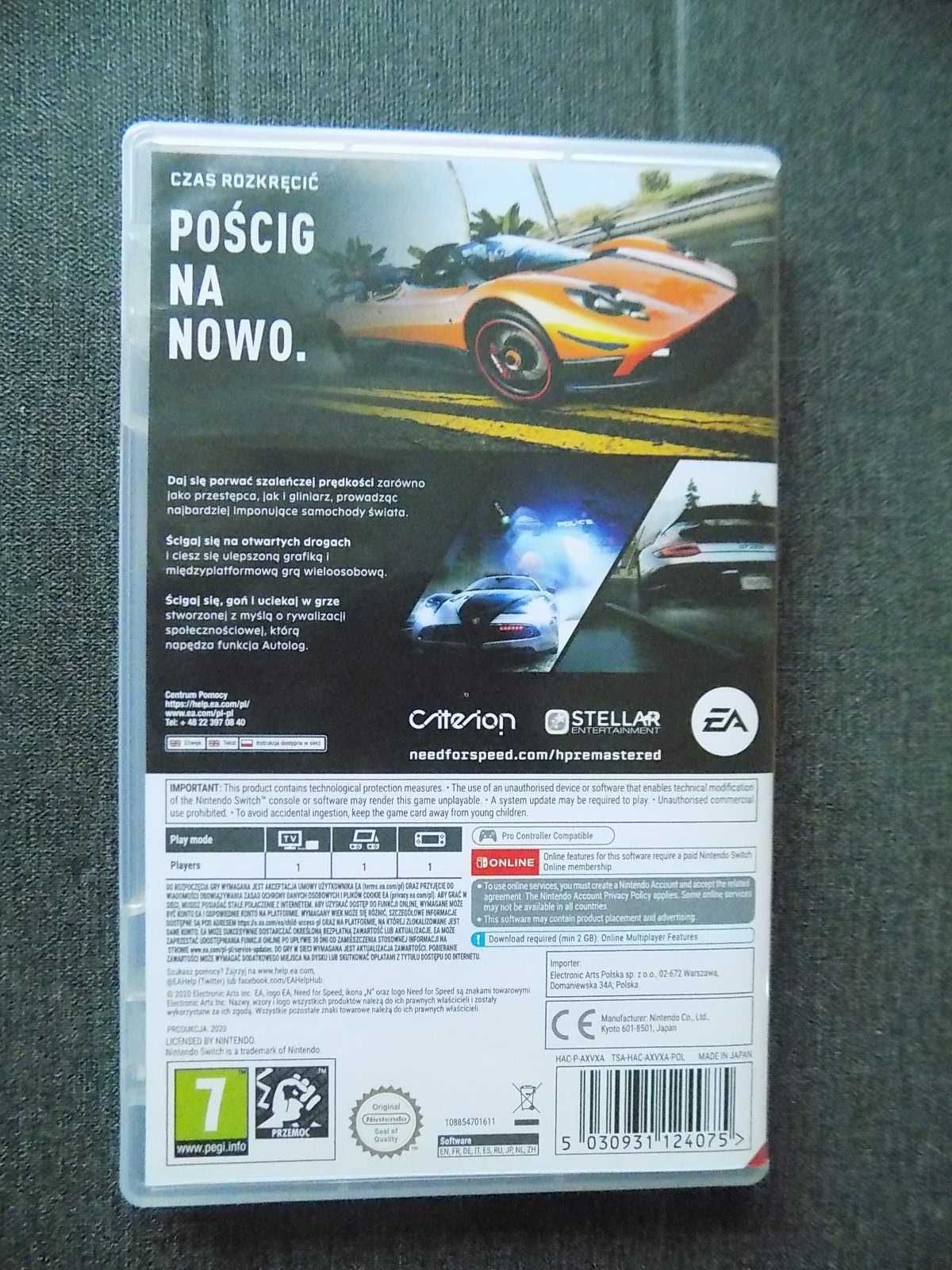 Need For Speed Hot Pursuit Nintendo Switch / Switch OLED / Switch Lite
