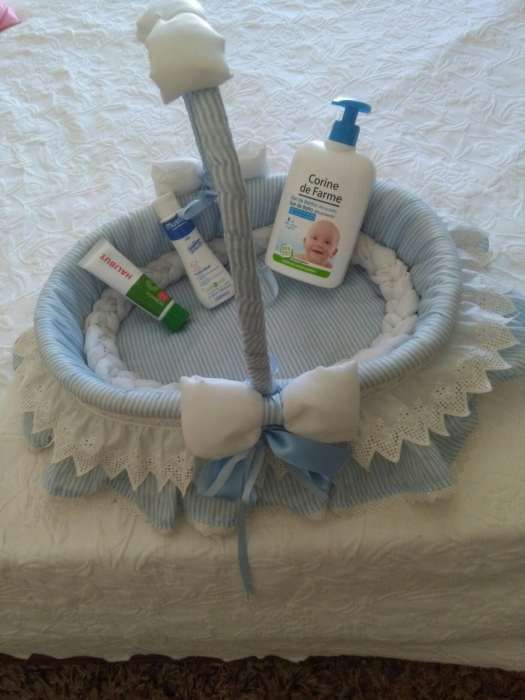 Cesto verga forrado