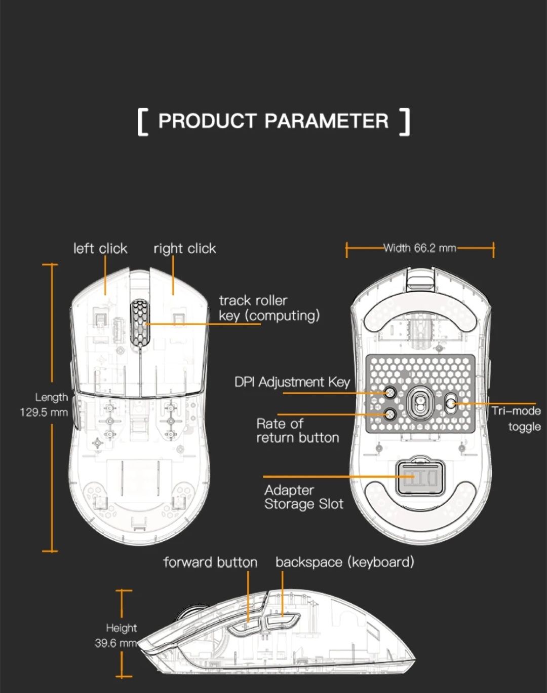 Ігрова топ миша Motospeed Darmoshark M3 pro,4к-ресівер,PAW3395,гріпси#