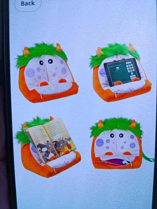 Подставка плюшевая для книг, планшета bookmonster deluxe Luca