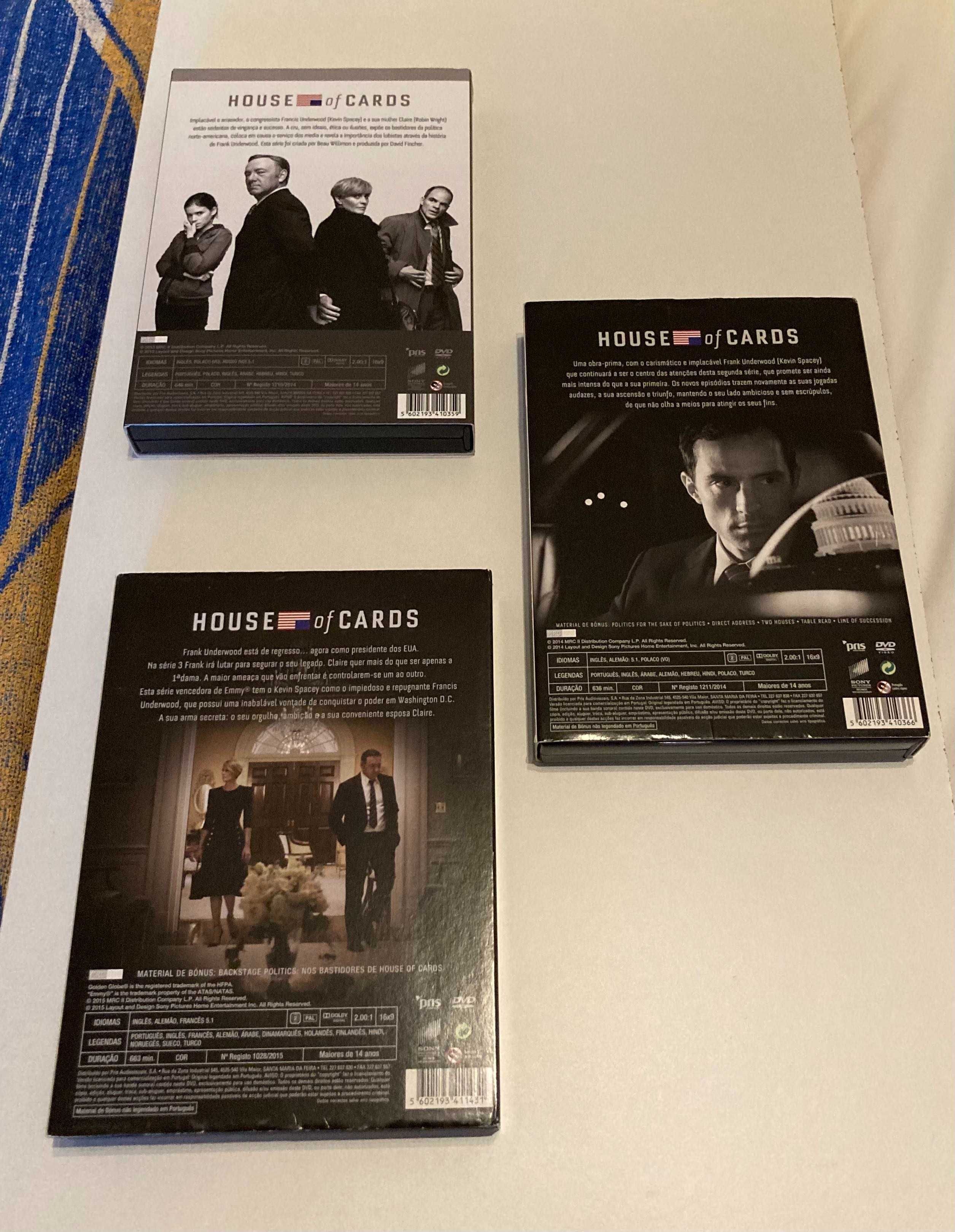 [NOVO EM CAIXA] DVD House of Cards (Temporadas 1, 2 e 3)