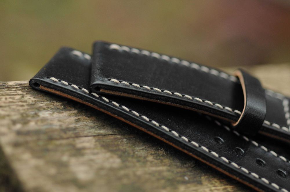 Ремешок для часов 22 мм Браслет ручной работы кожаный Ремінець