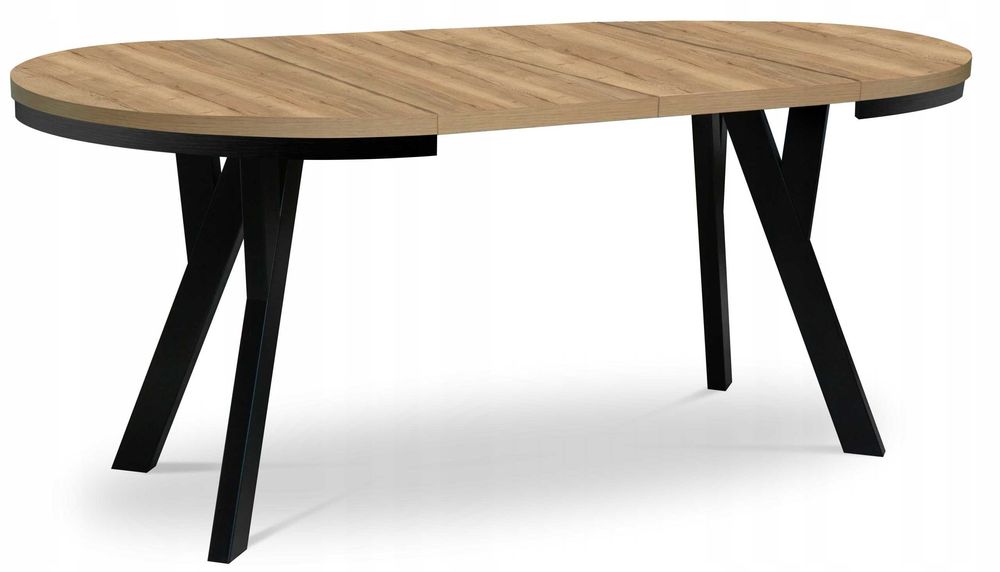 Stół okrągły rozkładany z maskownicą 100x200 dąb halifax erni max duży