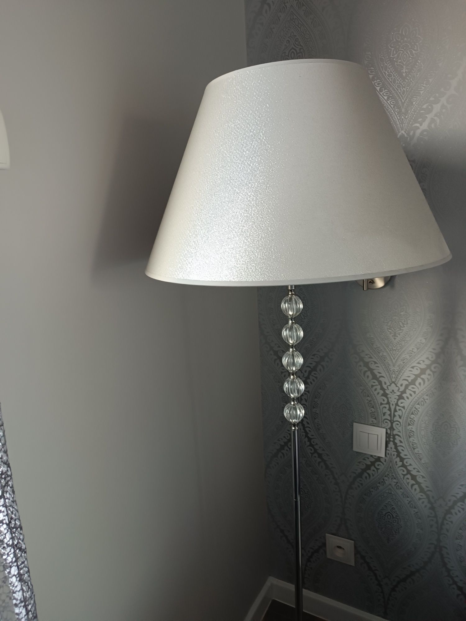 Piękna lampa stojąca Glamour kryształy