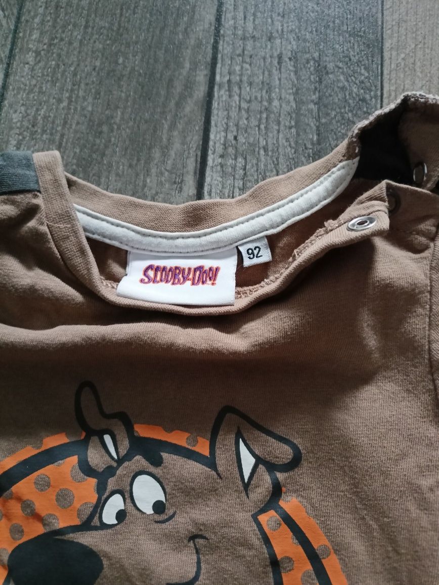 Koszulka z długim rękawem brązowa 86 / 92 Scooby doo piesek