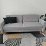Kanapa sofa best meble rozkładana szara nowoczesna