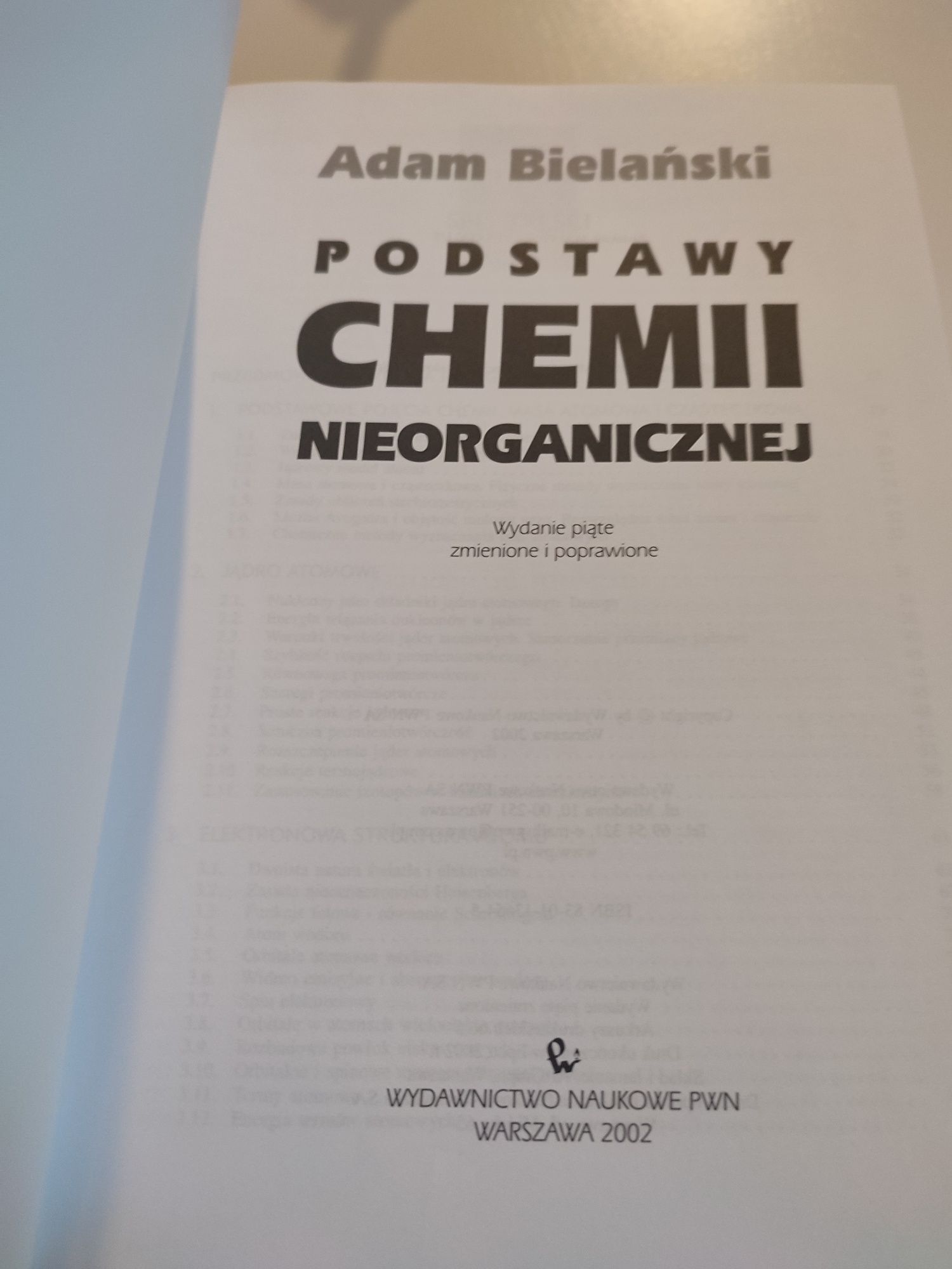 Podstawy Chemii Nieorganicznej  - Adam Bielański