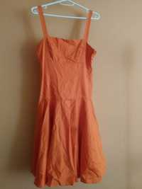 Sukienka pomarańczowa na ramiączkach Ralph Lauren rozmiar M (6)