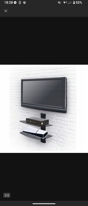 Półka wisząca pod telewizor