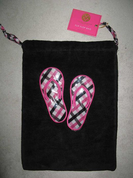 MACBETH COLLECTION czarna torba woreczek na mokre plażowe rzeczy Nowa