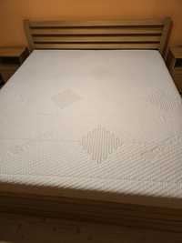 Łóżko sosnowe z materacem 180×200