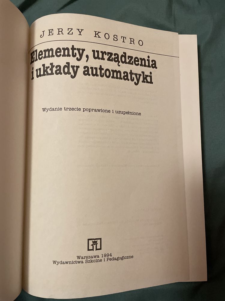 Elementy, urządzenia i układy automatyki Jerzy Kostro