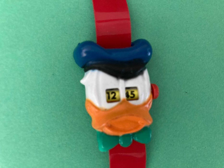 Relógio Infantil do Pato Donald Disney da marca Hedi Anos 80