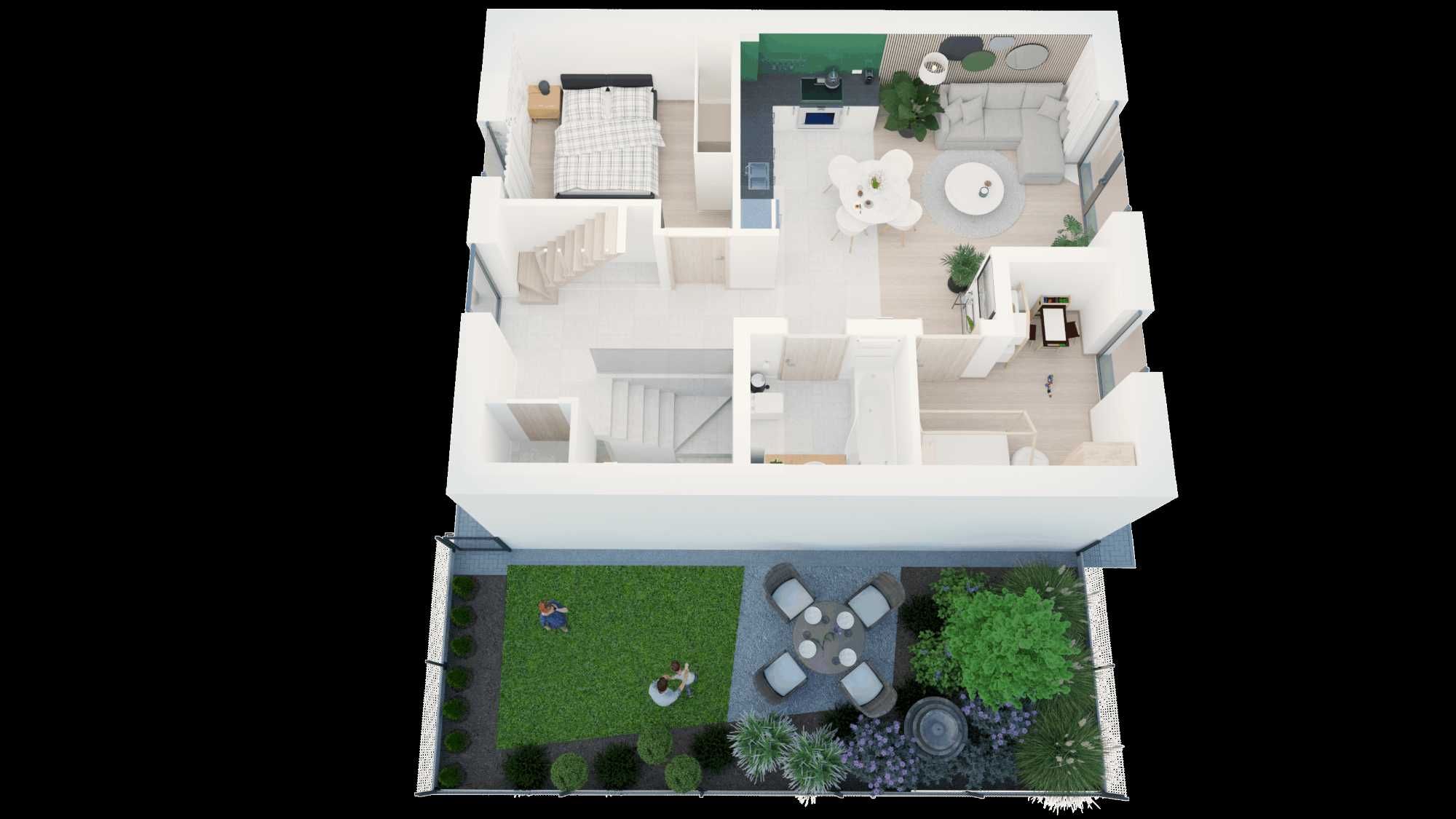 Komfortowy Apartament na nowym osiedlu z  poddaszem i ogródkiem