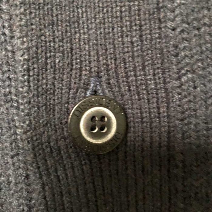 Nowy granatowy męski rozpinany sweter kardigan bez kaptura Dissident S