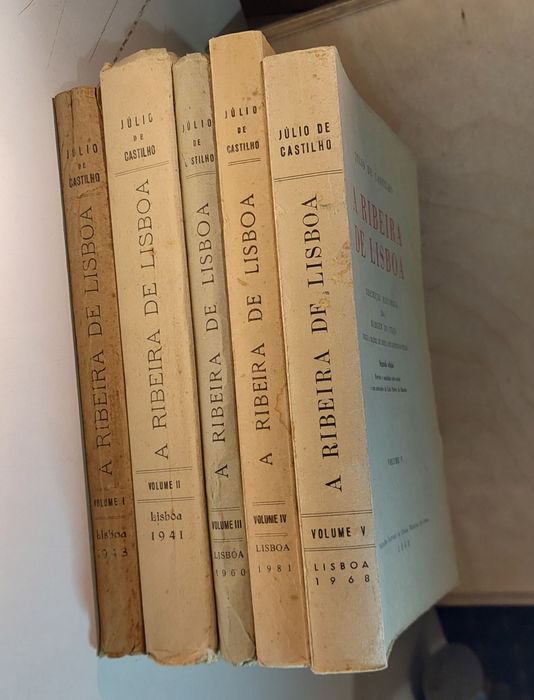 A Ribeira de Lisboa - Júlio de Castilho (5 Volumes - Completo)