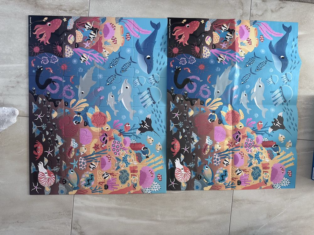 Puzzle Janod z latarką / elementy niewidoczne gołym okiem