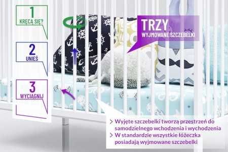 Łóżeczko - tapczanik TIPI 140x70 0-5lat
